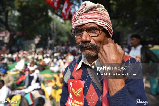 Umesh Rai from Vaishali District Bihar came to Jantar Mantar to become a part of demonstration in support of their various long pending demands at...