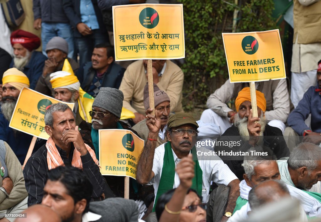 Farmers Protest In Delhi For Farm Loan Waivers, Fair Prices For Crops