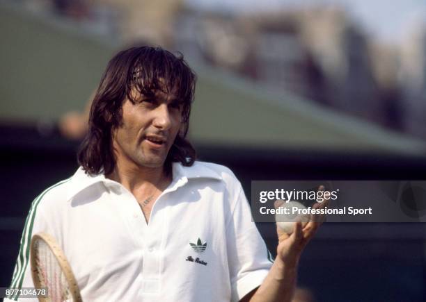 Ilie Nastase of Romania during the Stella Artois Championships at the Queen's Club in London, England circa June 1978.