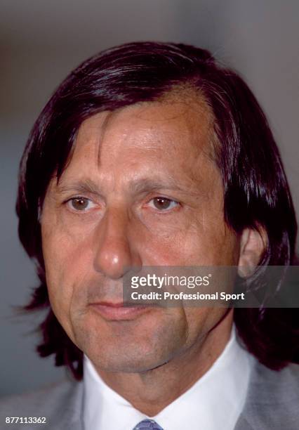 Retired tennis player Ilie Nastase of Romania during the US Open at the USTA National Tennis Center, circa September 2000 in Flushing Meadow, New...