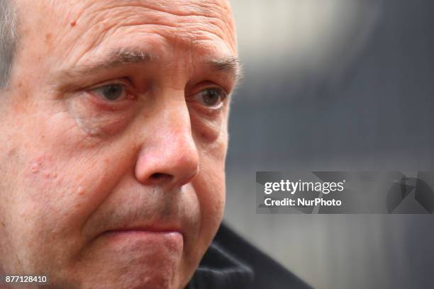 Deputy DUP Leader Nigel Dodds address the media in Downing Street on November 21, 2017 in London, England. Sinn Fein and DUP leaders meet with...