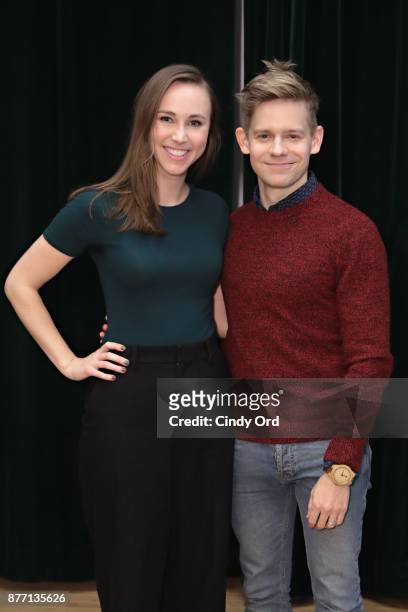 Actors Samantha Hill and Andrew Keenan-Bolger participates in "Kris Kringle The Musical" preview presentation at Ripley Greer Studios on November 21,...