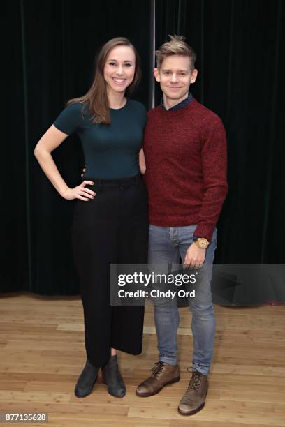 Actors Samantha Hill and Andrew Keenan-Bolger participates in "Kris Kringle The Musical" preview presentation at Ripley Greer Studios on November 21,...