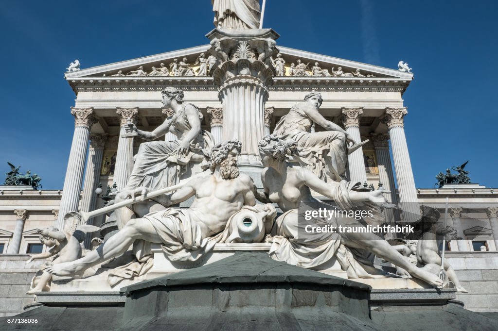 Pallas Athena Fountain Vienna close-up