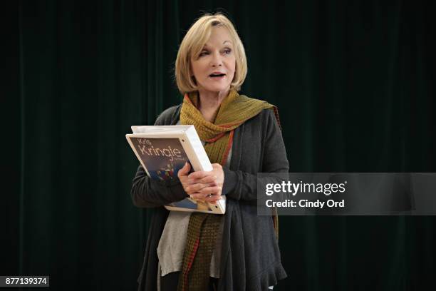 Actress/ former gymnast Cathy Rigby participates in "Kris Kringle The Musical" preview presentation at Ripley Greer Studios on November 21, 2017 in...