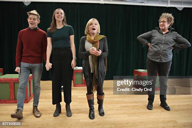 Actors Andrew Keenan-Bolger Samantha Hill, Cathy Rigby and Pamela Myers participate in "Kris Kringle The Musical" preview presentation at Ripley...