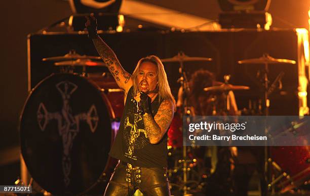 Vince Neil of Motley Crue performs during the 2009 Rock On The Range festival at Columbus Crew Stadium on May 17, 2009 in Columbus, Ohio.