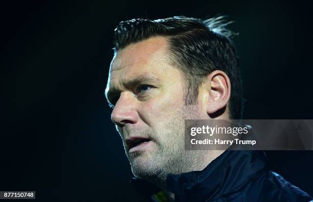 Kevin Nolan, Manager of Notts County during the Sky Bet League Two match between Yeovil Town and Notts County at Huish Park on November 21, 2017 in...