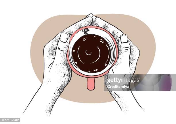 stockillustraties, clipart, cartoons en iconen met koffie liefde - hot drink
