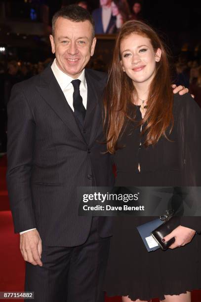 Peter Morgan and guest attend the World Premiere of season 2 of Netflix "The Crown" at Odeon Leicester Square on November 21, 2017 in London, England.
