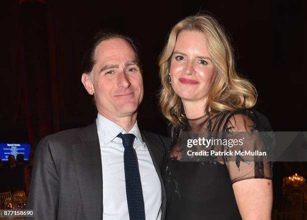 Joseph Baratta and Abigail Baratta attend the Child Mind Institute 2017 Child Advocacy Award Dinner at Cipriani 42nd Street on November 20, 2017 in...