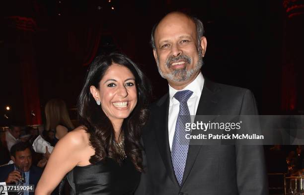 Piyali Kothari and Girish Reddy attends the Child Mind Institute 2017 Child Advocacy Award Dinner at Cipriani 42nd Street on November 20, 2017 in New...