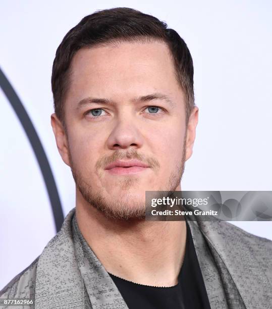 Dan Reynolds of Imagine Dragons arrives at the 2017 American Music Awards at Microsoft Theater on November 19, 2017 in Los Angeles, California.