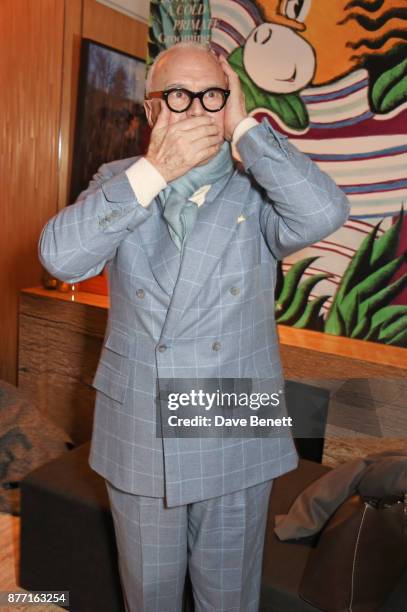 Manolo Blahnik attends Louis Vuittons Celebration of GingerNutz in Vogue's December Issue on November 21, 2017 in London, England.