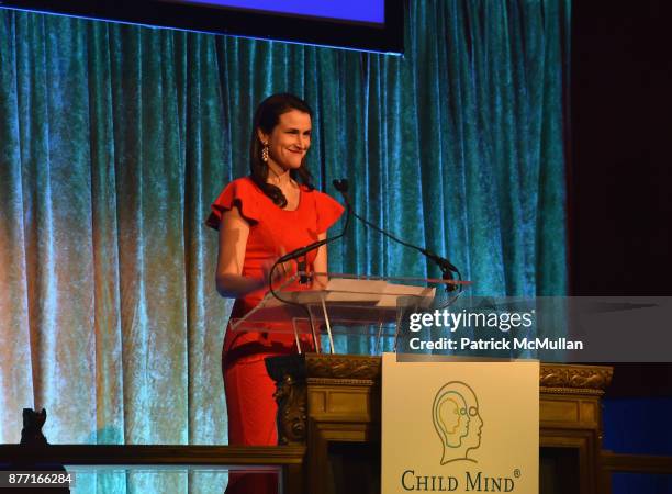 Lydia Fenet speaks during the Child Mind Institute 2017 Child Advocacy Award Dinner at Cipriani 42nd Street on November 20, 2017 in New York City.