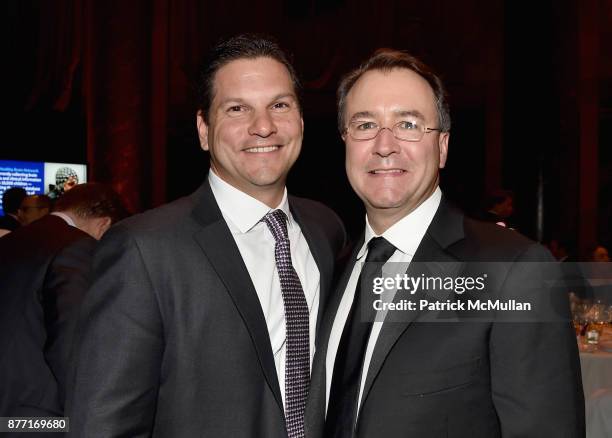 Guest and Joseph Healey attend the Child Mind Institute 2017 Child Advocacy Award Dinner at Cipriani 42nd Street on November 20, 2017 in New York...