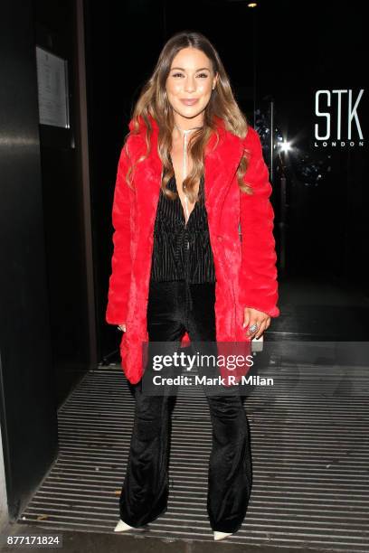 Louise Thompson at STK restaurant on November 21, 2017 in London, England.