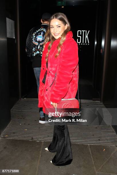 Louise Thompson at STK restaurant on November 21, 2017 in London, England.