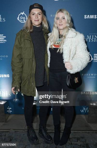 Annabel Woodhams and Gracie Egan attend a Christmas Party at Rosewood London to celebrate the launch of Rosewood Mini Wishes, in aid of Great Ormond...