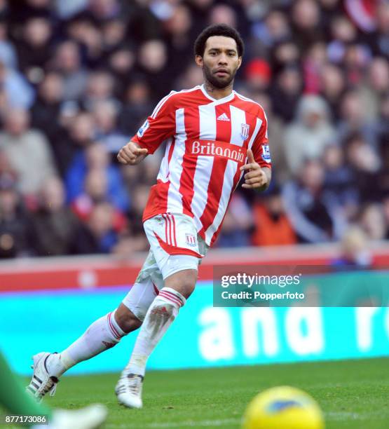 Jermaine Pennant of Stoke City in action during a Barclays Premier League match between Stoke City and Blackburn Rovers at the Britannia Stadium on...