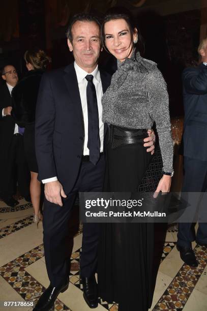 Savas Tsitiridis and Silke Tsitiridis attend the Child Mind Institute 2017 Child Advocacy Award Dinner at Cipriani 42nd Street on November 20, 2017...