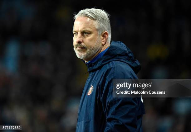 Sunderland assistant manager Kit Symons looks on during the Sky Bet Championship match between Aston Villa and Sunderland at Villa Park on November...