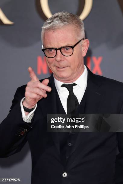 Director Stephen Daldry attends the World Premiere of season 2 of Netflix "The Crown" at Odeon Leicester Square on November 21, 2017 in London,...