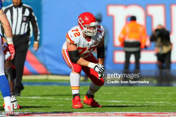 Kansas City Chiefs offensive tackle Eric Fisher during the first quarter of the National Football League game between the New York Giants and the...