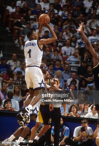 Playoffs: Orlando Magic Anfernee Penny Hardaway in action vs Indiana Pacers during Game 1 at Orlando Arena. Orlando, FL 5/23/1995 CREDIT: Manny Millan