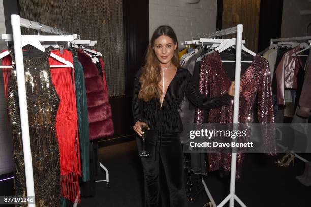 Louise Thompson attends the launch of the Louise Thompson x LOTD collection at ME Hotel on November 21, 2017 in London, England.