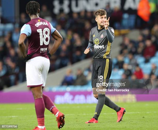 Ethan Robson of Sunderland during the Sky Bet Championship match between Aston Villa and Sunderland at Villa Park on November 21, 2017 in Birmingham,...