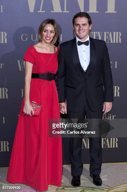 Albert Rivera and Beatriz Tajuelo attend the Vanity Fair Personality of the Year party at the Ritz Hotel on November 21, 2017 in Madrid, Spain.