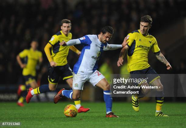 Blackburn Rovers' Bradley Dack in action during tonights match during the Sky Bet League One match between Oxford United and Blackburn Rovers at...