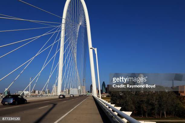 Architect Santiago Calatrava's Margaret Hunt Hill Bridge in Dallas, Texas on November 5, 2017. MANDATORY MENTION OF THE ARTIST UPON PUBLICATION -...