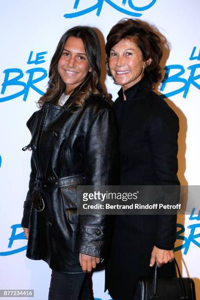 Sylvie Rousseau and her daughter Constance Ayache attend the "Le Brio" movie Premiere at Cinema Gaumont Opera Capucines on November 21, 2017 in...
