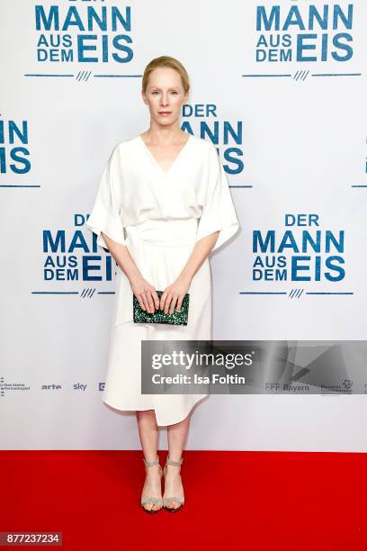 Austrian actress Susanne Wuest attends the premiere of 'Der Mann aus dem Eis' at Zoo Palast on November 21, 2017 in Berlin, Germany.