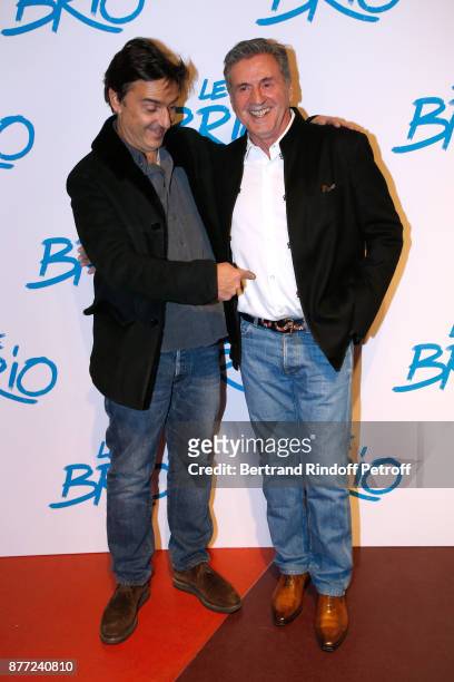Director of the movie Yvan Attal and actor of the movie Daniel Auteuil attend the "Le Brio" movie Premiere at Cinema Gaumont Opera Capucines on...