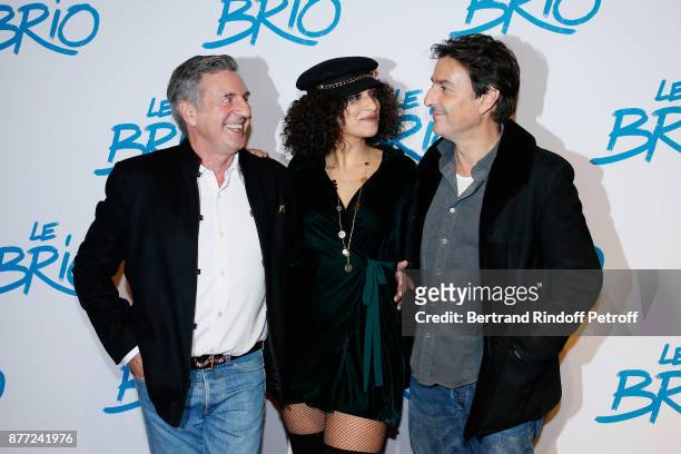 Actors of the movie Daniel Auteuil, Camelia Jordana and director of the movie Yvan Attal attend the "Le Brio" movie Premiere at Cinema Gaumont Opera...