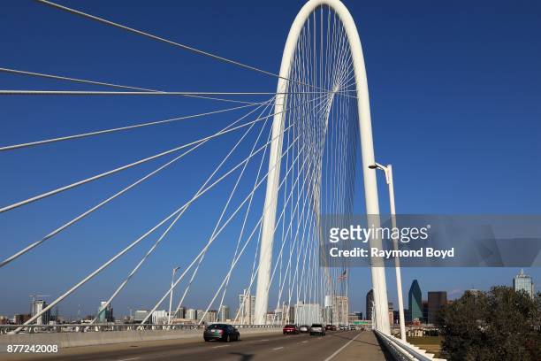 Architect Santiago Calatrava's Margaret Hunt Hill Bridge in Dallas, Texas on November 5, 2017. MANDATORY MENTION OF THE ARTIST UPON PUBLICATION -...