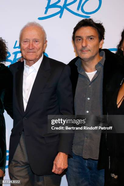 President of Pathe Jerome Seydoux and director of the movie Yvan Attal attend the "Le Brio" movie Premiere at Cinema Gaumont Opera Capucines on...