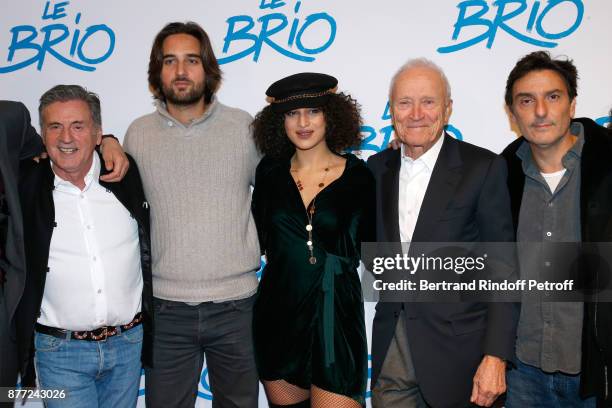 Team of the movie Actor Daniel Auteuil, producer Dimitri Rassam, actress Camelia Jordana, president of Pathe Jerome Seydoux and director Yvan Attal...