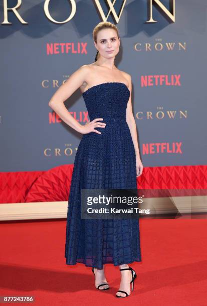 Yolanda Kettle attends the World Premiere of Netflix's "The Crown" Season 2 at Odeon Leicester Square on November 21, 2017 in London, England.