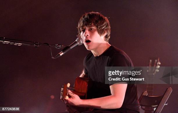 Jake Bugg plays a solo acoustic set at the Union Chapel on November 21, 2017 in London, England.