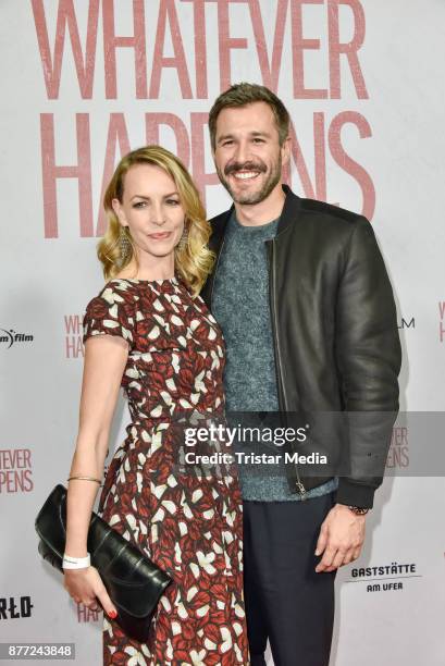 Simone Hanselmann and Jochen Schropp during the premiere of 'Whatever happens' at Astor Film Lounge on November 21, 2017 in Berlin, Germany.