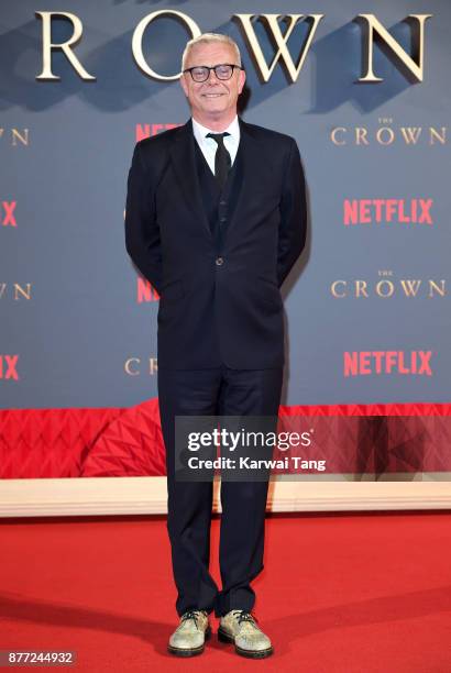 Stephen Daldry attends the World Premiere of Netflix's "The Crown" Season 2 at Odeon Leicester Square on November 21, 2017 in London, England.