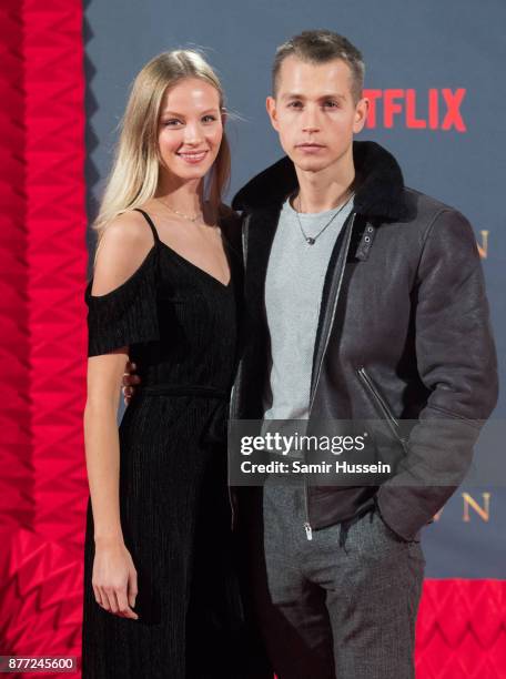 Kirstie Brittain and James McVey attend the World Premiere of season 2 of Netflix "The Crown" at Odeon Leicester Square on November 21, 2017 in...