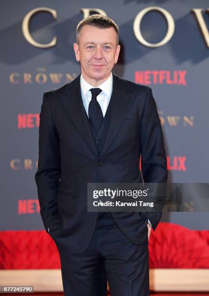 Peter Morgan attends the World Premiere of Netflix's "The Crown" Season 2 at Odeon Leicester Square on November 21, 2017 in London, England.