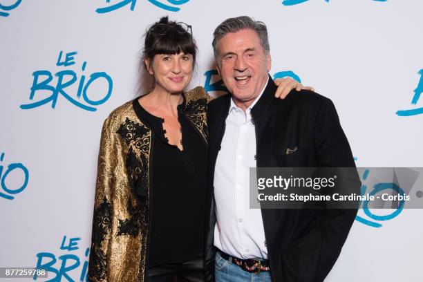 Daniel Auteuil and his wife Aude Ambroggi attend the "Le Brio" Paris Premiere at Cinema Gaumont Capucine on November 21, 2017 in Paris, France.
