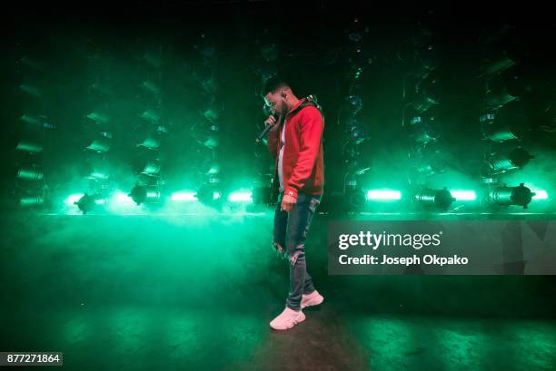 Yungen performs at O2 Shepherd's Bush Empire on November 21, 2017 in London, England.
