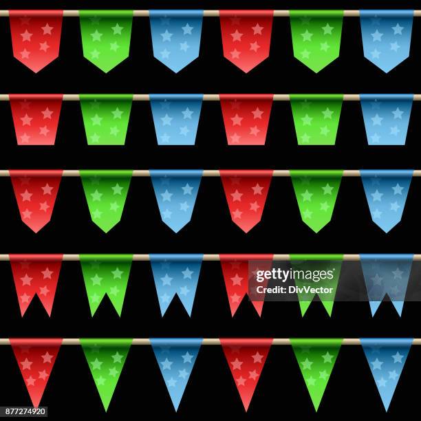 bunting flags - christmas bunting stock illustrations
